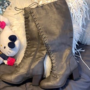 Torrid lace up, high boots